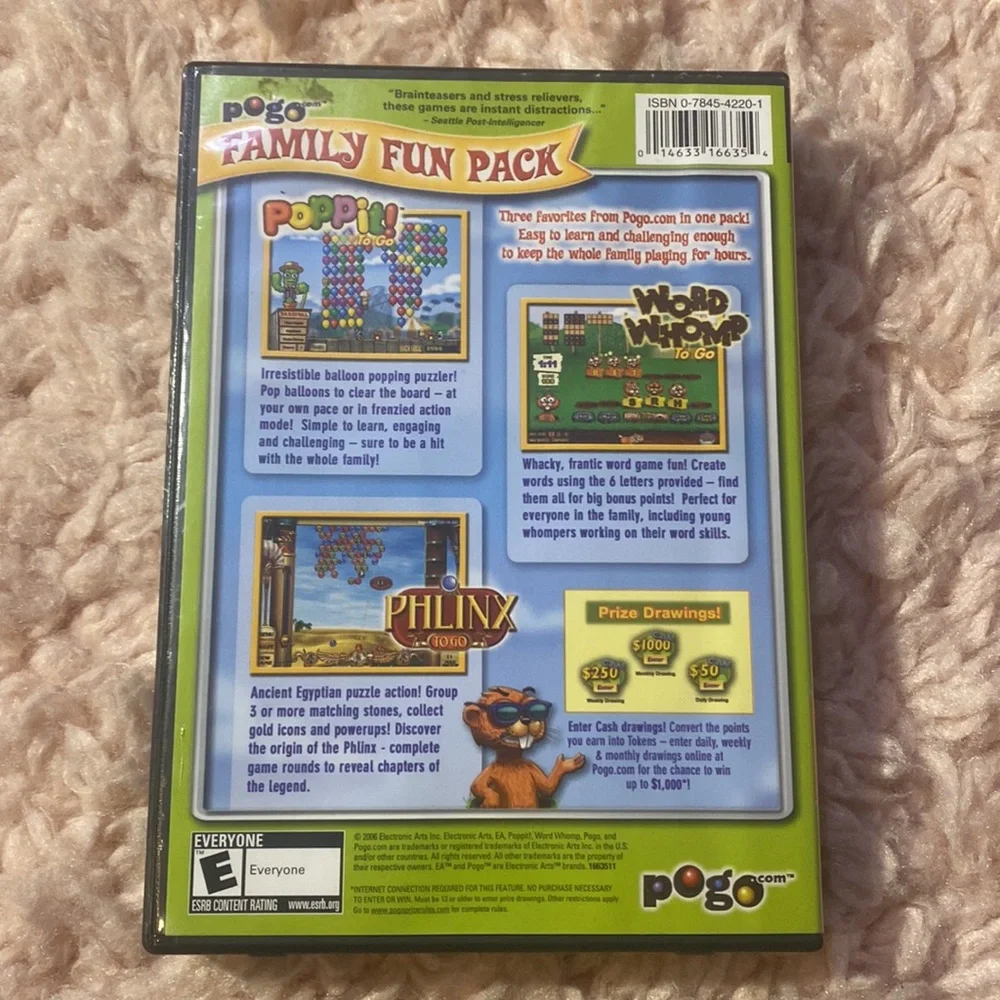 Pogo Family Fun Pack: Vintage Game Poppit! / Word Whomp / Phlinx To Go 2006